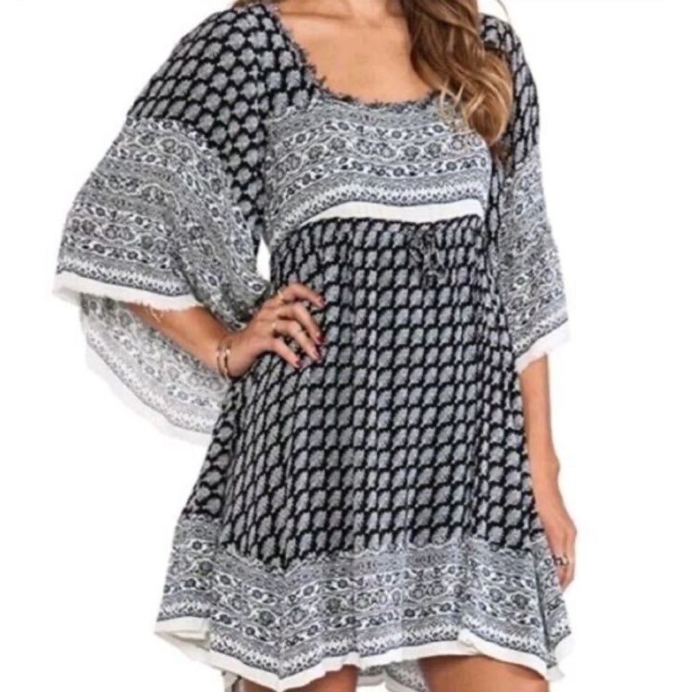 Free People Heart of Gold Boho Mini Dress - Picture 1 of 9